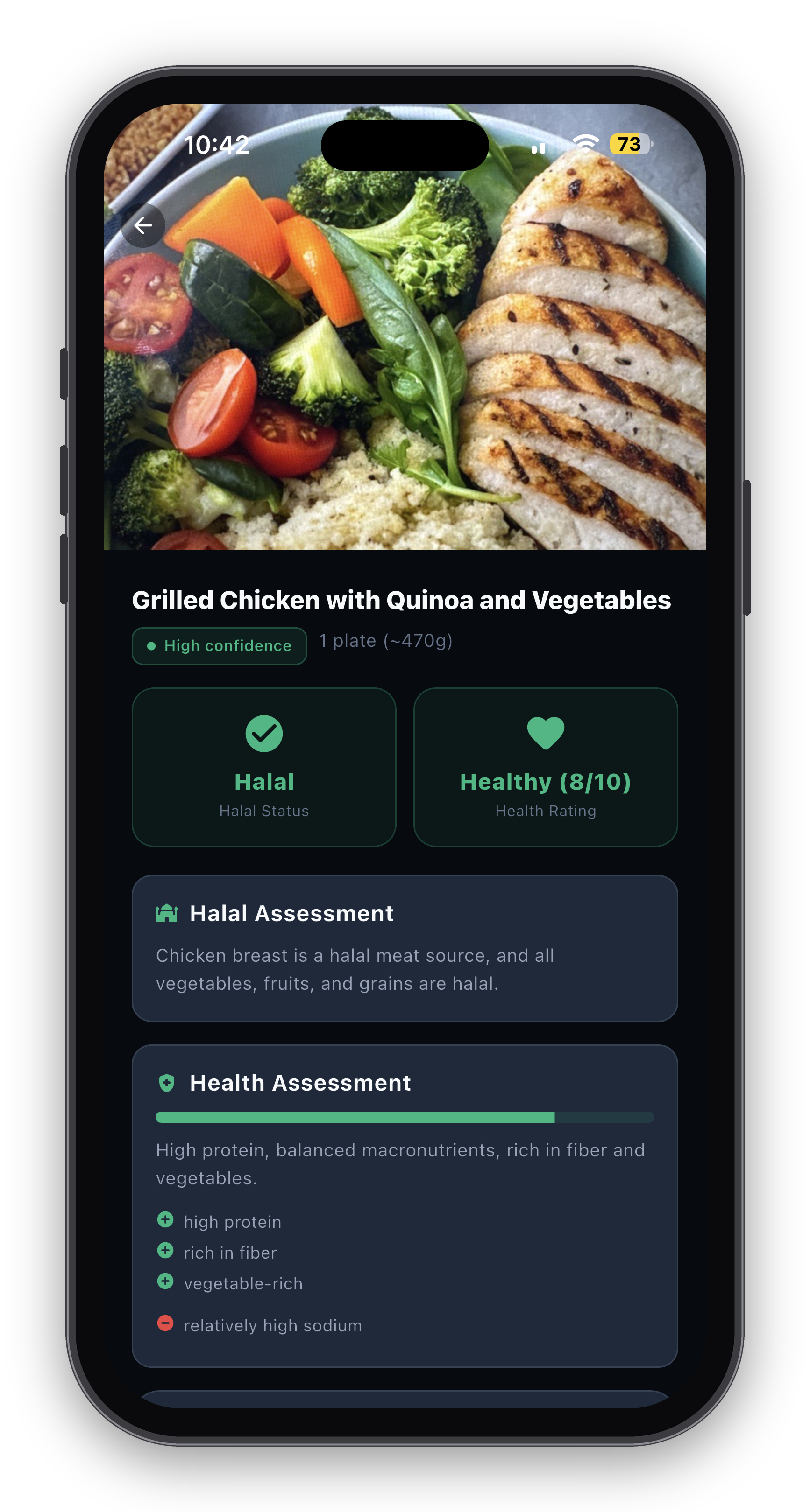 Cal Halal AI screen
